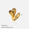Chenhe jewelry women's light luxury high-end jewelry stainless steel jewelry niche titanium steel non-fading jewelry open ring