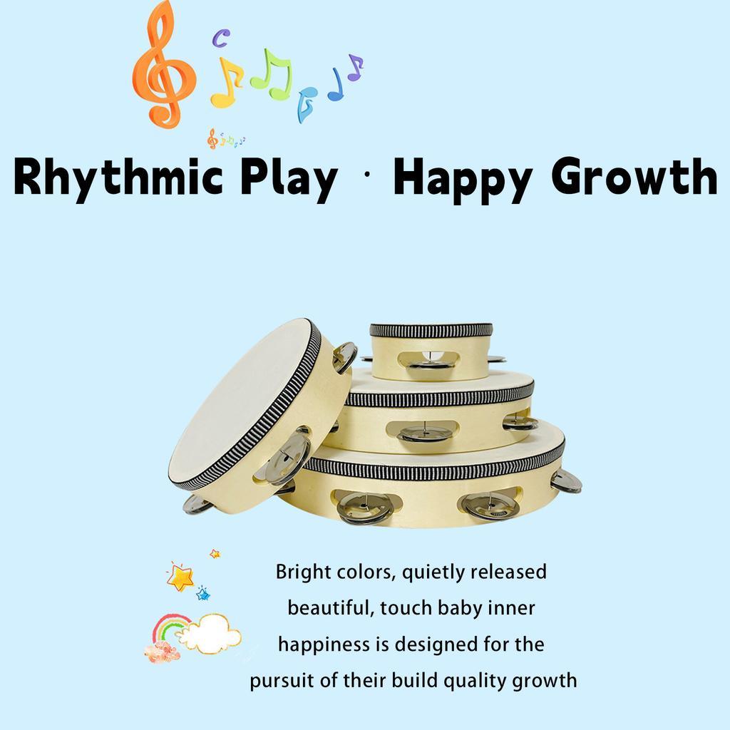 Tambourine, Orff Percussion, Children's Tambourine, Cultivating Children's Sense Of Music, Adding Fun To Children's Musical Instruments (red)