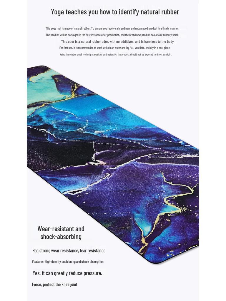 Extra Large Non-Slip Suede Yoga Mat - Sweat-Absorbent, Thick, Natural Rubber