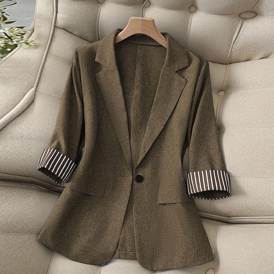 Chic Mini Blazer Autumn Fashion 7/8 Sleeve Cardigan for Women
