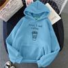 Women's Hooded Long Sleeve Sweatshirt A Line Fit Neutral Coffee Print Pullover Hoodie 2026 Spring Couple Loose Fleece Casual Outerwear