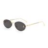 1pc Diamond Studded Letter F Frameless Oval Sunglasses Ins Street Pography Sunglasses Elegant and Fashionable