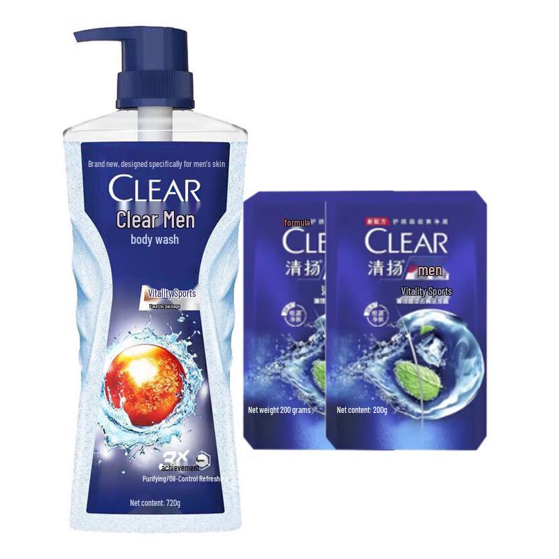 Набор: Гель для душа и шампунь Clear Men для контроля жирности и энергии