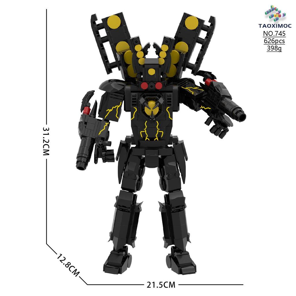 Titan Monitor & Toy Building Block Minifigure Set: Man vs. Toilet Man, Clock Man, TV Man, Audio Man