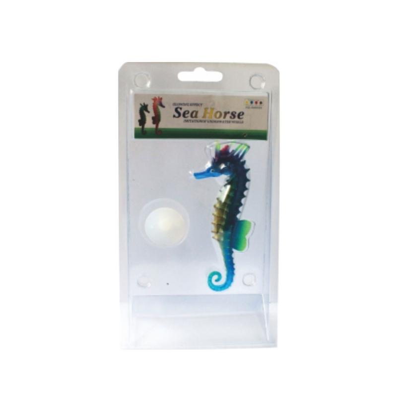 Funny Sea Horse Toy FishTank Accessories Underwater World Floating Decors Cartoon Aquarium Ornaments Toy Mini Sea Horse синий