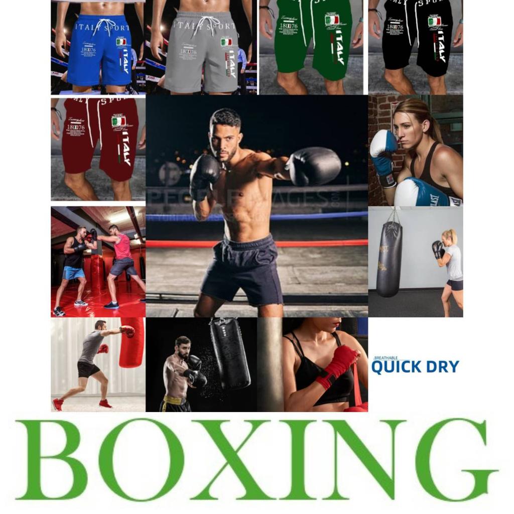 Italy Flag Boxing Shorts Pants 3D Print Training Unisex Men Women Quick Dry Fitness Gym Sport Workout Casual Streetwear Elastic High Waist Polyester