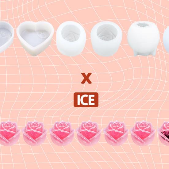 1/3Pcs 3D Rose Silicone Mold Easy Release DIY Ice Cube Chocolates Mousse Candles Soap Making Flower Shape Mold