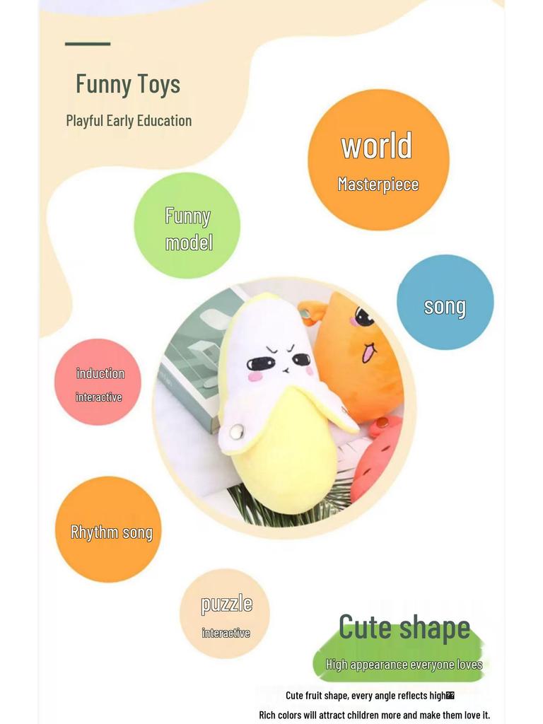 Interactive Fruit-Themed Musical Toys: Banana, Strawberry, Carrot Piano Set for Parent-Child Play