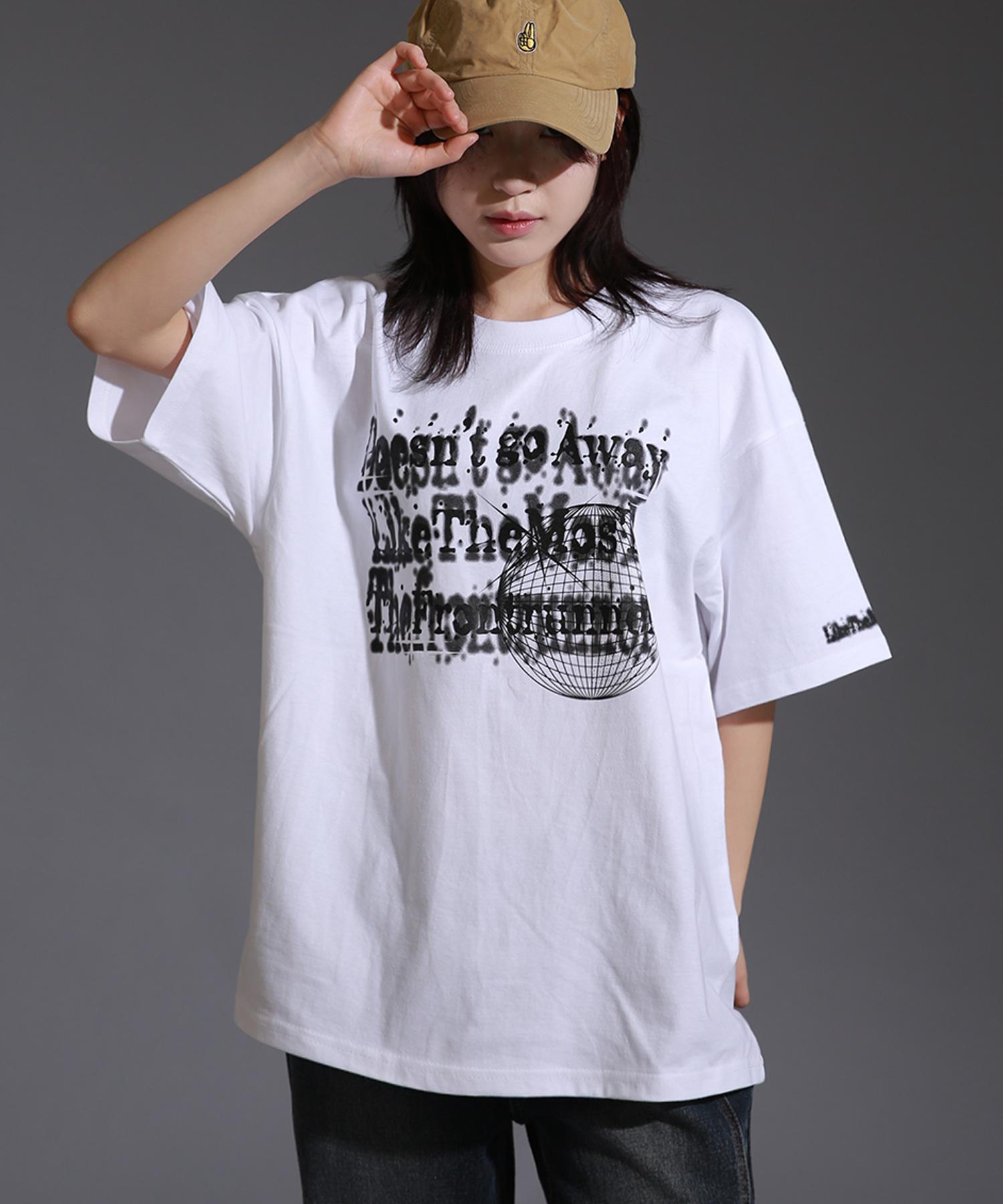 Like The Most Globe Round Over Short Sleeve T-Shirt_White White/M