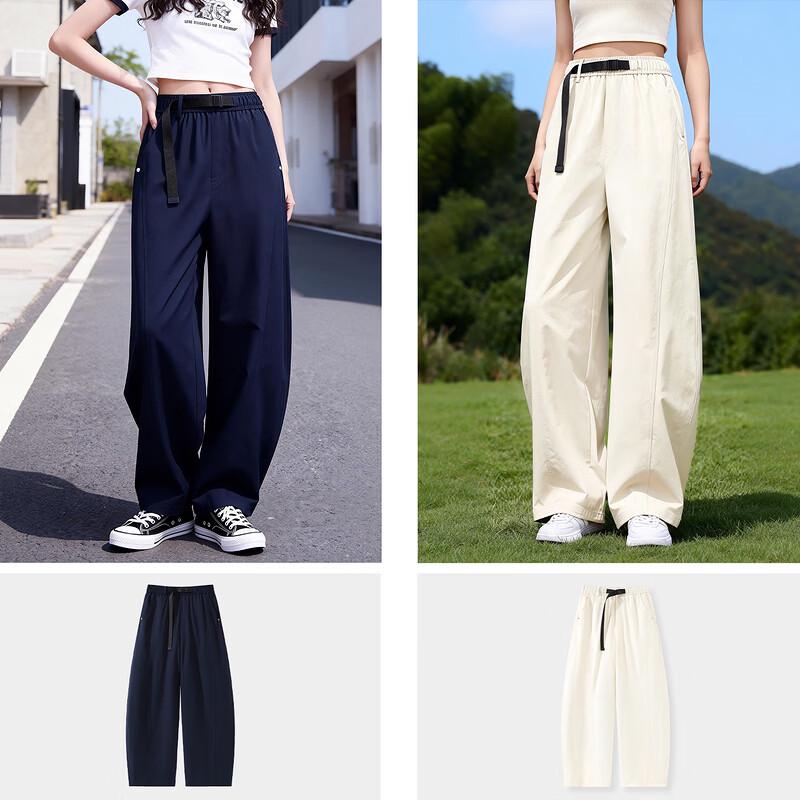 Baleno Men's American Retro Wide-Leg Cargo Pants