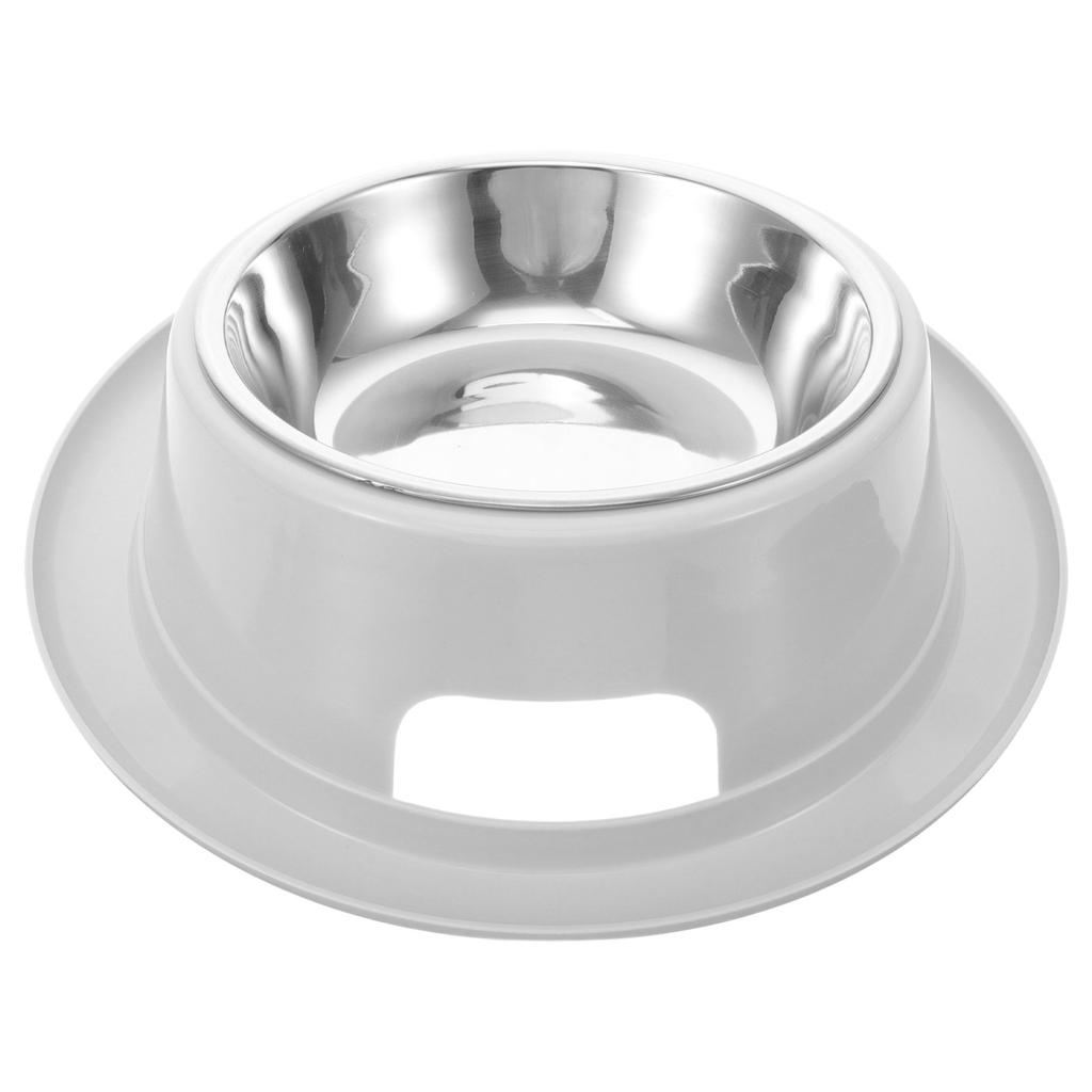 Stainless Steel Dual Pet Bowl for Cat and Dog Anti-Slip Heavy Duty Non-Tip Design Smooth Surface Easy Clean Home Decor Feeder