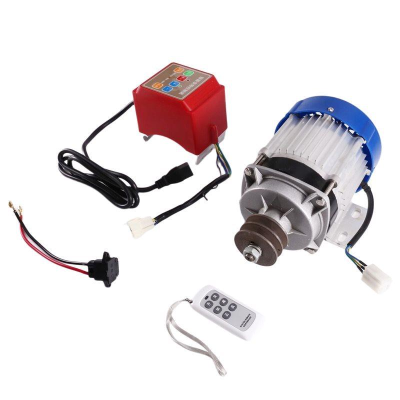 A75E-Reverse Speed Reduction Belt Pulley Motor Converter Kit 24V 500W Brushless DC Motor For Electric Tricycle Rickshaws