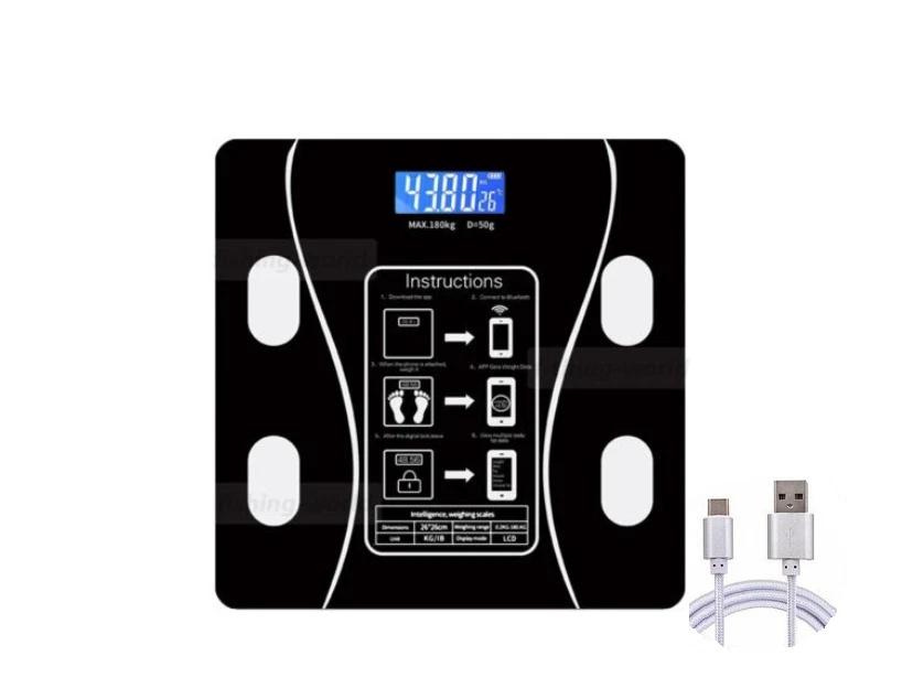 Body fat scale 180 kg Bluetooth Smart BMI Digital wireless bathroom scale
