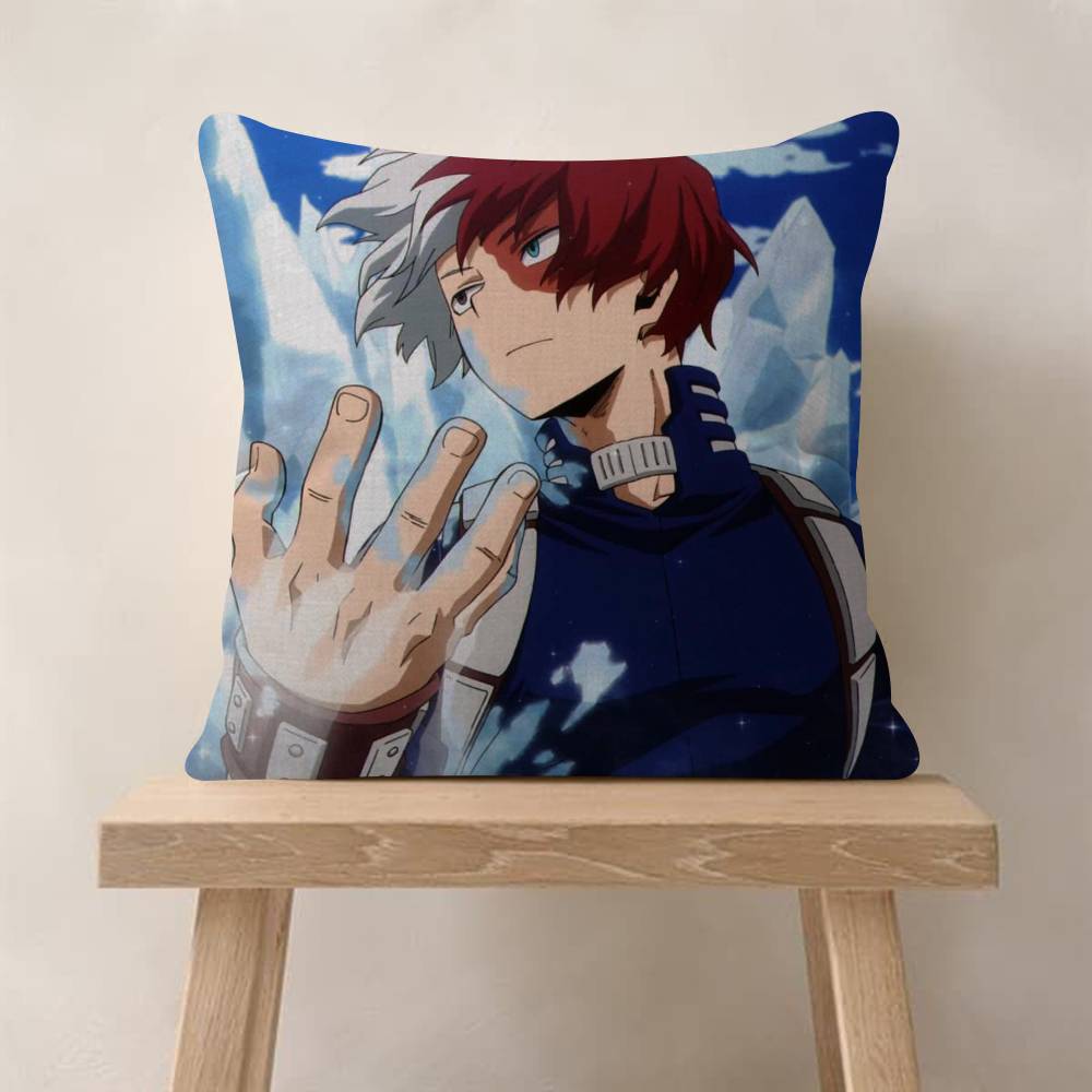 Anime MMy HHero Academia Shoto Todoroki  Cushion Cover Car Throw Pillow Case For Sofa Car Christmas Gift