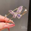 Fashion Butterfly Zircon Double Layer Bracelet With Cubic Zirconia For Elegant Casual Wear