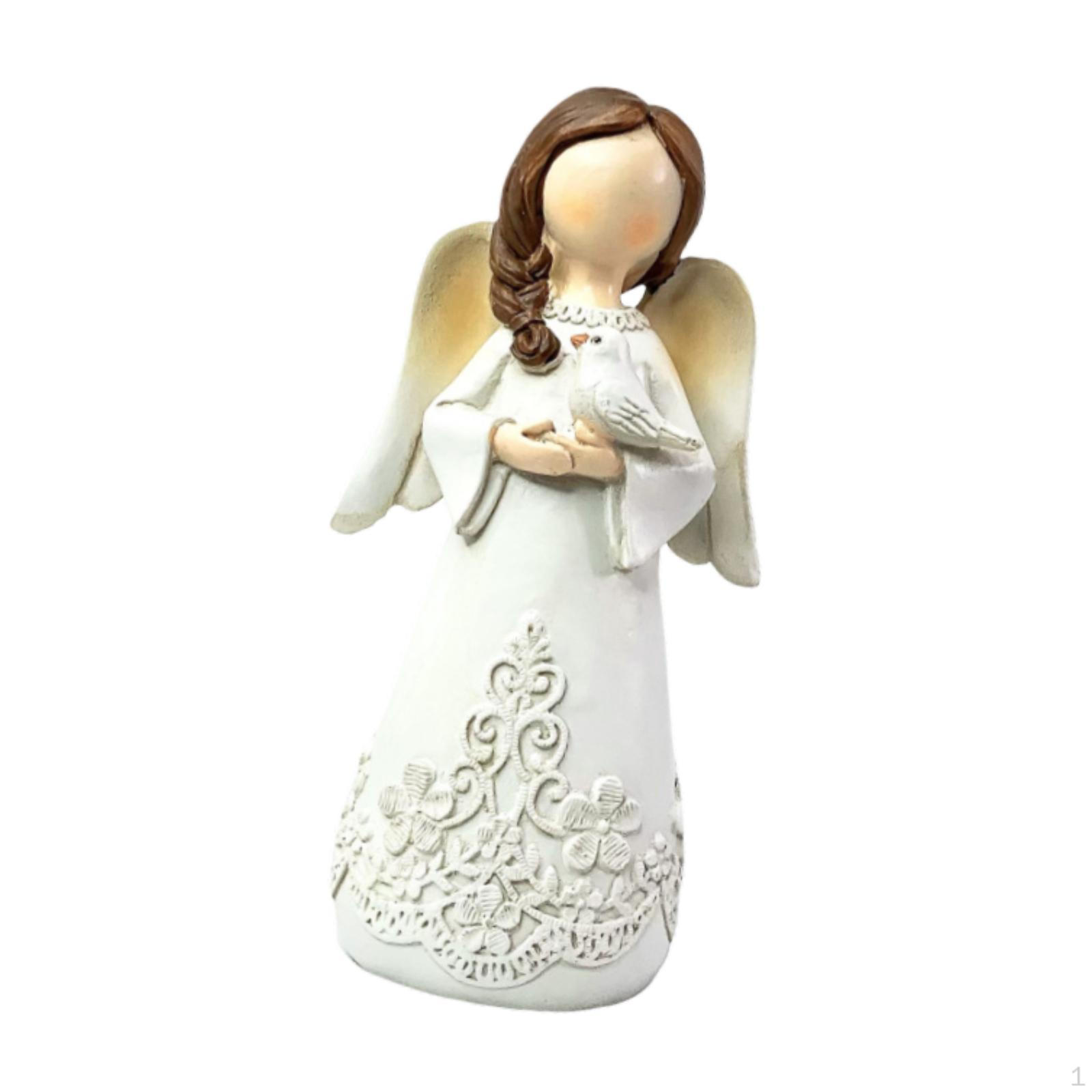 

Angel Statue Figurine Collection Resin Sculpture Desktop Ornament for Office Living Room Style A