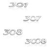 3D Metal Car Stickers Trunk Emblem Badge Decal For 206 207 208 301 307 308 406 408 508 5008 2008 3008 4008 Car Styling