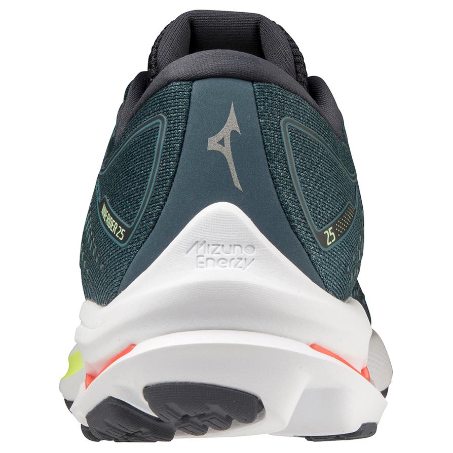 Mizuno Wave Rider 25 Anti-Slip And Wear-Resistant Rebound Low-Top Running Shoes Men's Turquoise Sneakers J1GC210301