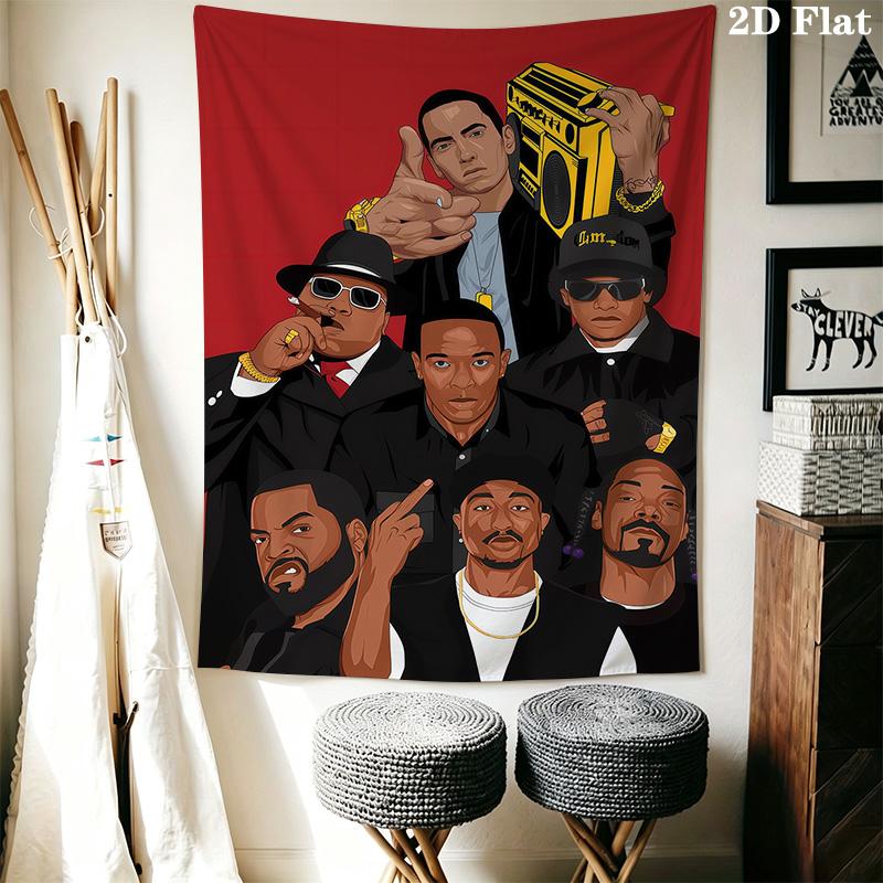 Rap Legends Visual Celebration Threepiece Set 1 Duvet Cover 2 Pillowcase Without Core Soft And Comfortable Christmas Birthday Gift