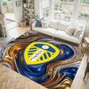 Leeds United Football Design Crystal Velvet Carpet Cozy Non?Slip Printed Rug For Bedroom Living Room Entrance