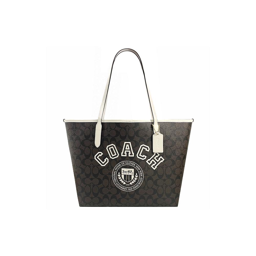 New COACH City Leather Tote Bag, Shopping Bag, Shoulder Bag, Handbag Tubas Women's CB869-IMUOC