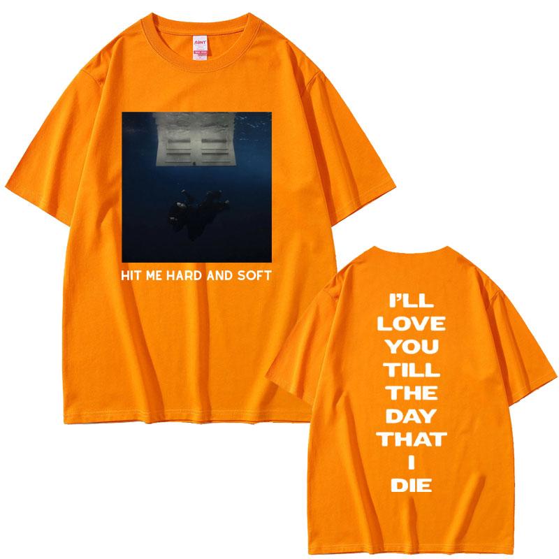 Hit Me Hard and Soft 2024 Tour T-Shirt Unisex Damenmode Trendige T-Shirts Unisex Lässige Baumwolle Übergroße T-Shirts Kurzarm