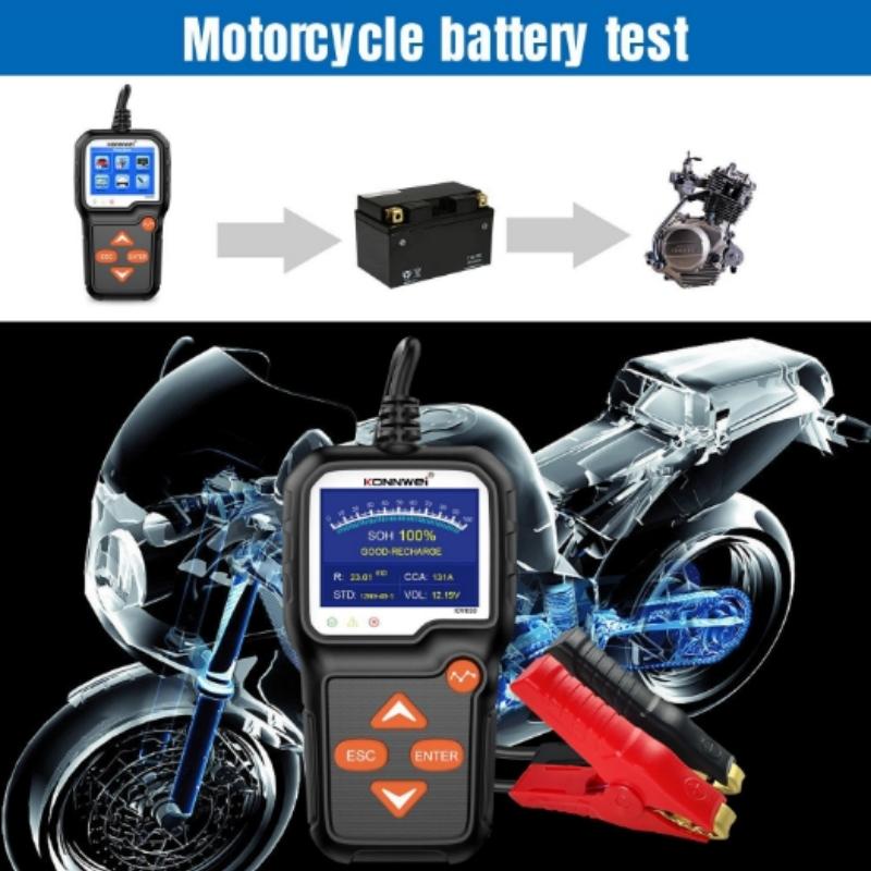 KONNWEI KW650 6V 12V Car Battery Tester 100 To 2000 CCA Motorcycle Auto Battery Analyzer Car Moto Cranking Charging Test Tool