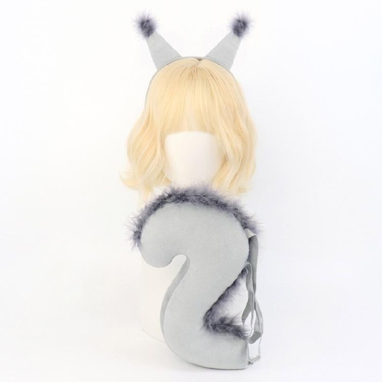 Animal Squirrel Costume Set,Squirrel Ears and Tail Set Animal Fancy Dress Kit for Birthday Party Halloween Cosplay Props