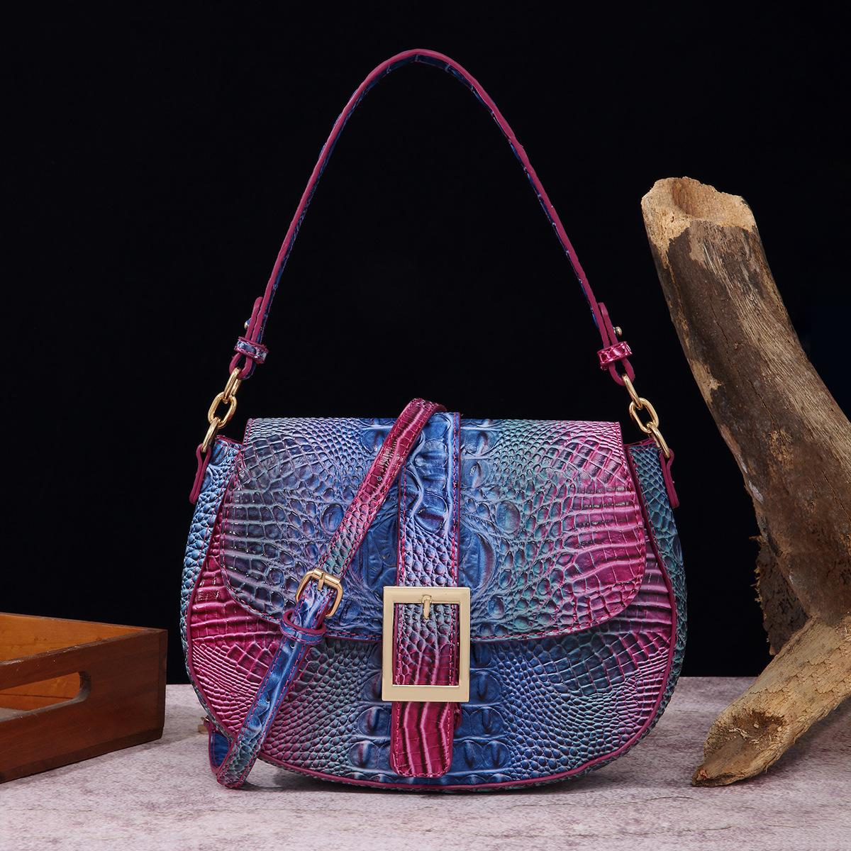 Новая модная сумка через плечо с рисунком аллигатора — фото 16