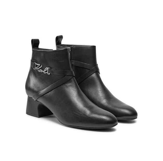 Kotníkové boty KARL LAGERFELD KL30354, černé