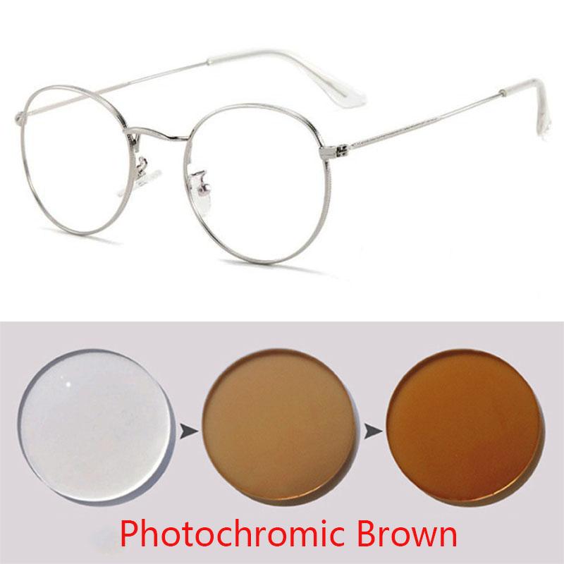 Round Metal Style Option Eye Glasses 3447 Myopia Astigmatism Prescription High Quality Prescription 0 -0.5 -0.75 To -6.0