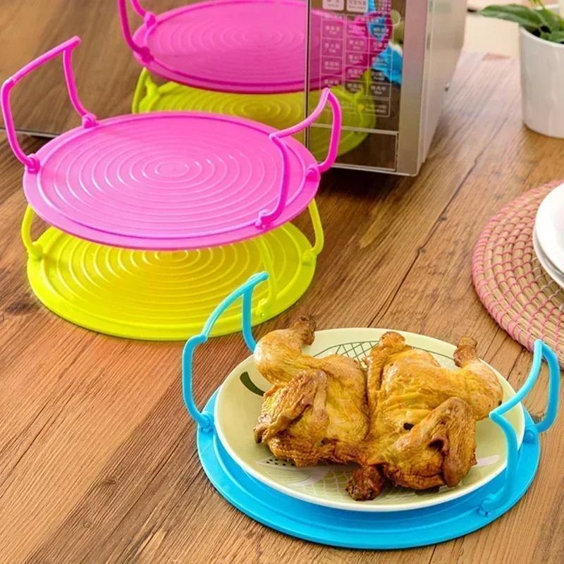 Kitchen Household Tools Random Color Multi-function Microwave Heating Layered Steaming Tray Double Layer Storage Rack