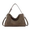 Women's Suede Cow Leather Shoulder Bags Crossbody Bag Big Bost Tote Soft Matte Suede Cow Leather Women's Handbag Shoulder Bag