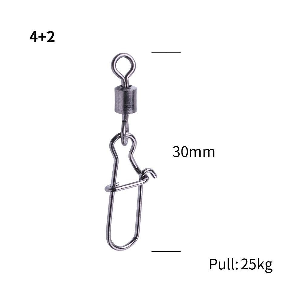 

HENGJIA, 50 шт., аксессуары для рыбалки на щуку, соединительный штифт, подшипник, вертлюг из нержавеющей стали, рыболовный крючок, приманка, вертлюги, снасти