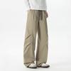 WRPCE Men's Solid Casual Straight-Leg Cargo Pants