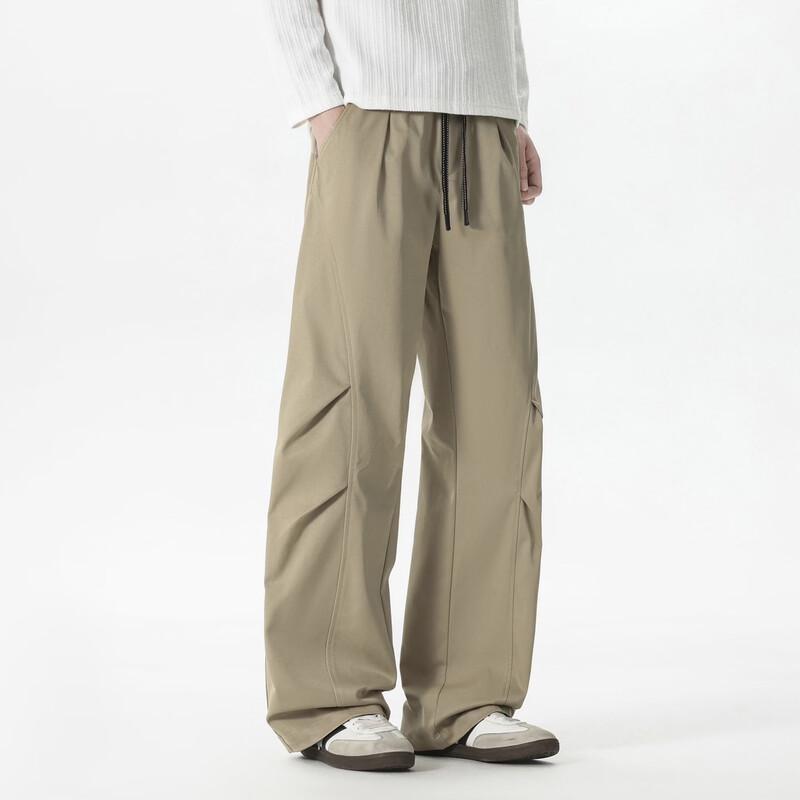 WRPCE Men's Solid Casual Straight-Leg Cargo Pants