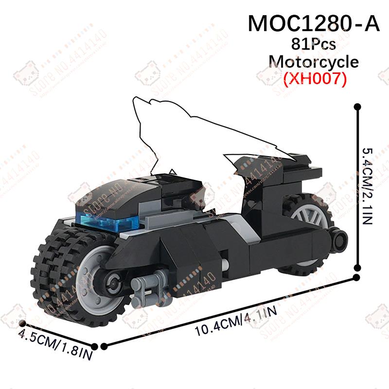 Creative Series Motorcycle Model MOC Building Blocks Game Anime Movie Series Action Figure Vehicle Assembly Bricks Toys For Kids