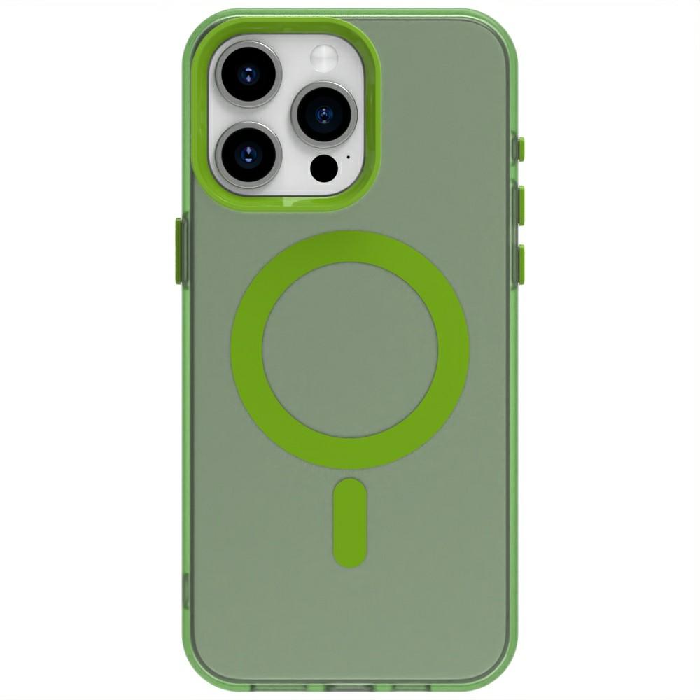 Candy Series For iPhone 15 Pro Case Compatible with MagSafe PC+TPU+PET Anti-Drop Phone Cover