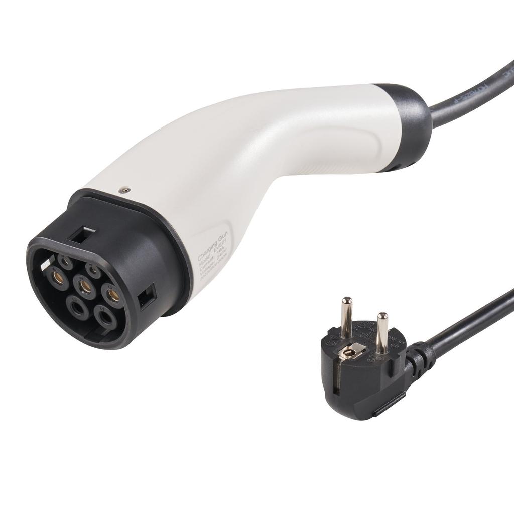VEVOR Portable EV Charger Type 2, 16A 3.7 kW, Electric Vehicle Car Charger with 8.6 M Charging Cable CEE 7/7 Plug LCD Screen