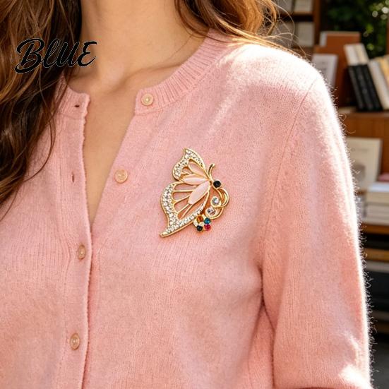 Anti-rust Brooch Zinc Alloy Pin Butterfly Shape Lapel Badge