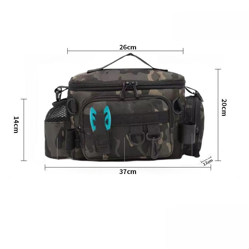 Medium and large fishing gear, shoulder bag, storage bag, portable fishing rod rack, outdoor sports bag, flying fish