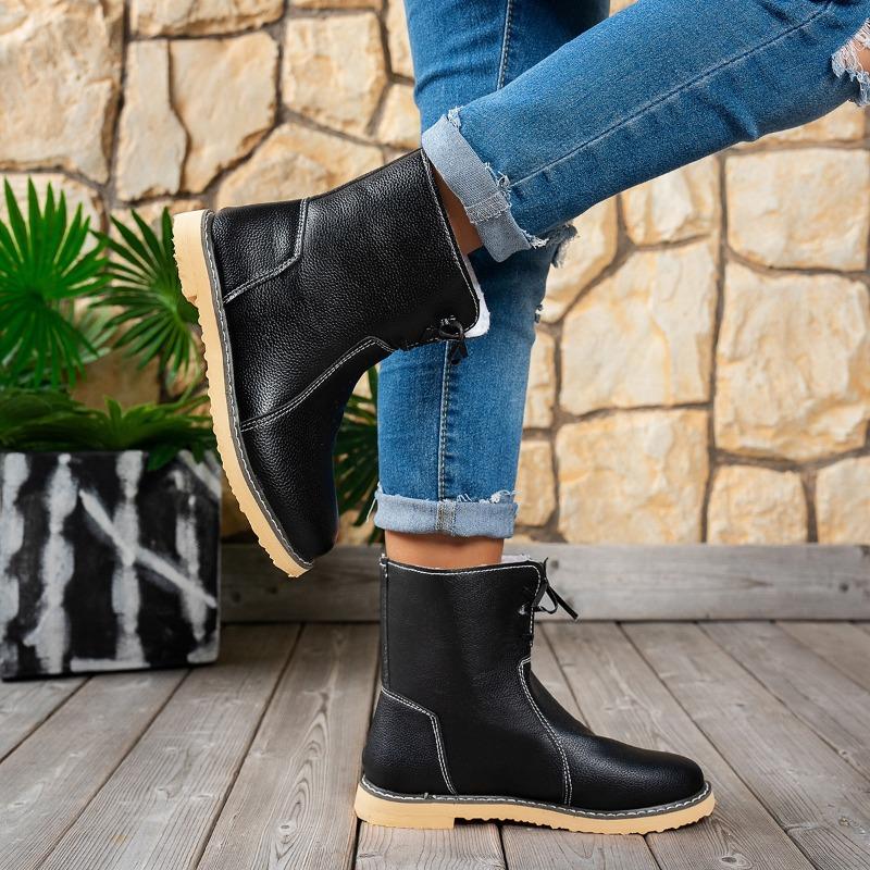 Assembly line high-quality snow boots winter new large-size versatile medium tube Martin boots
