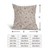 Retro embossed floral pillowcase 16x16 inches decorative pillowcase for living room sofa brown blue 2-piece set