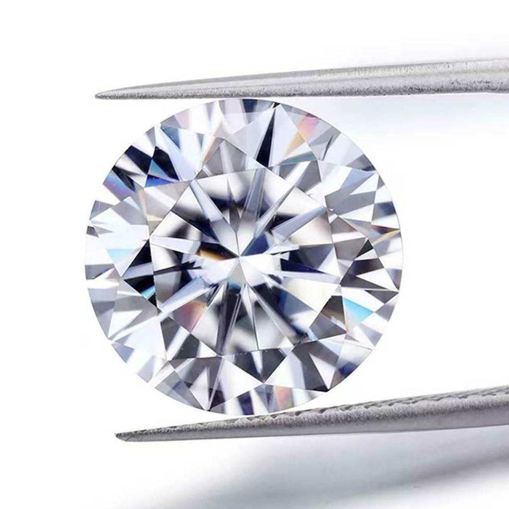 Moissanite Round DEF Color CVD VVS1 2 mm Size 1 Stones Synthetic Loose Gemstone