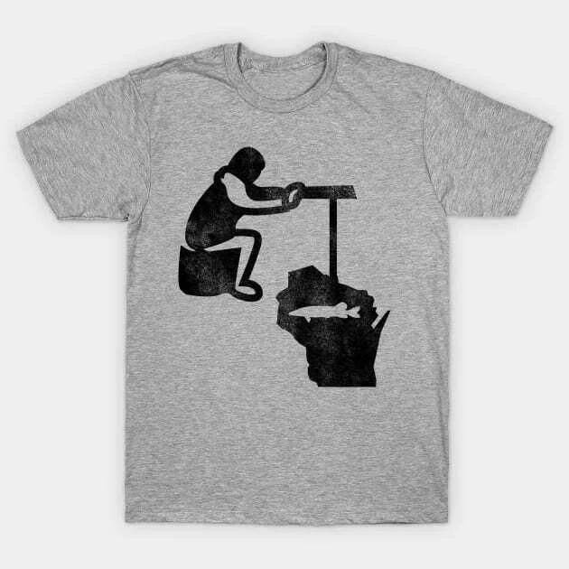 Wisconsin Ice Fishing Made in Australia T-Shirt S