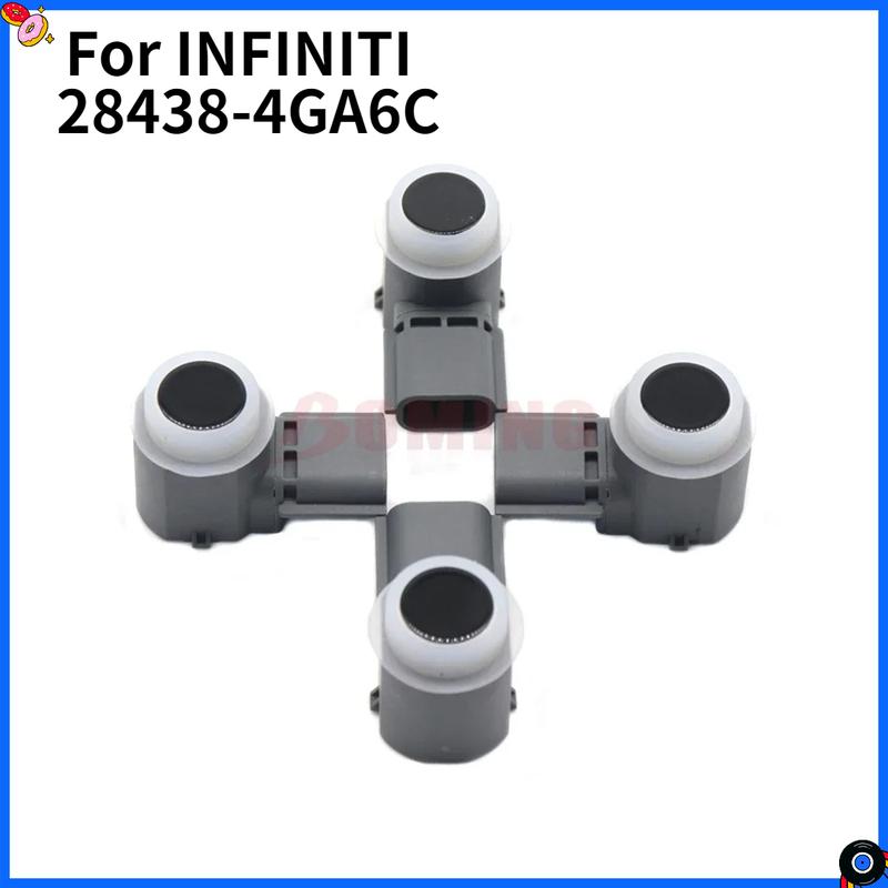 Car PDC Parking Sensor For Infiniti Q50 Q60 QX60 QX50 QX70 QX80 2014-18 4PCS Black 28438-4HB6A 284384HB6A 28438-4GA6C 284384GA6C