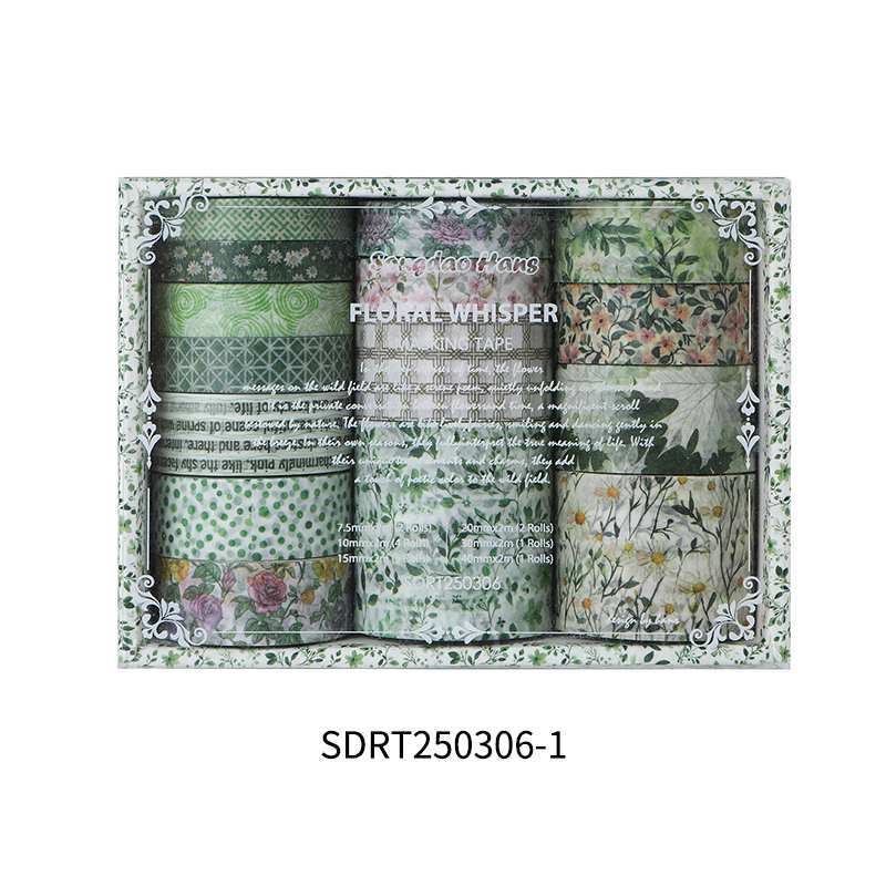 

15 rolls/box Flower Whisper Washi Tapes Four Seasons Floral Pattern Decorative Masking Tape Decoration Stickers Stationery
