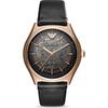 Historical Collection Brown Black Leather Men's Mechanical Automatic AR60004