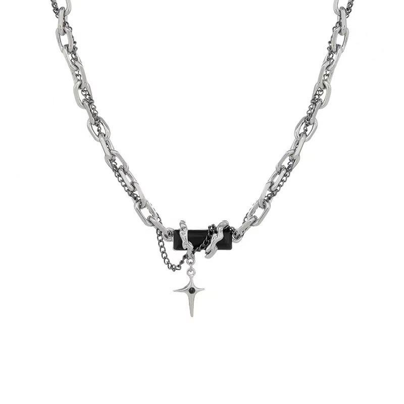 Trendy Men's Clavicle Necklace: Versatile, High-End, Simple Hip Hop Jewelry