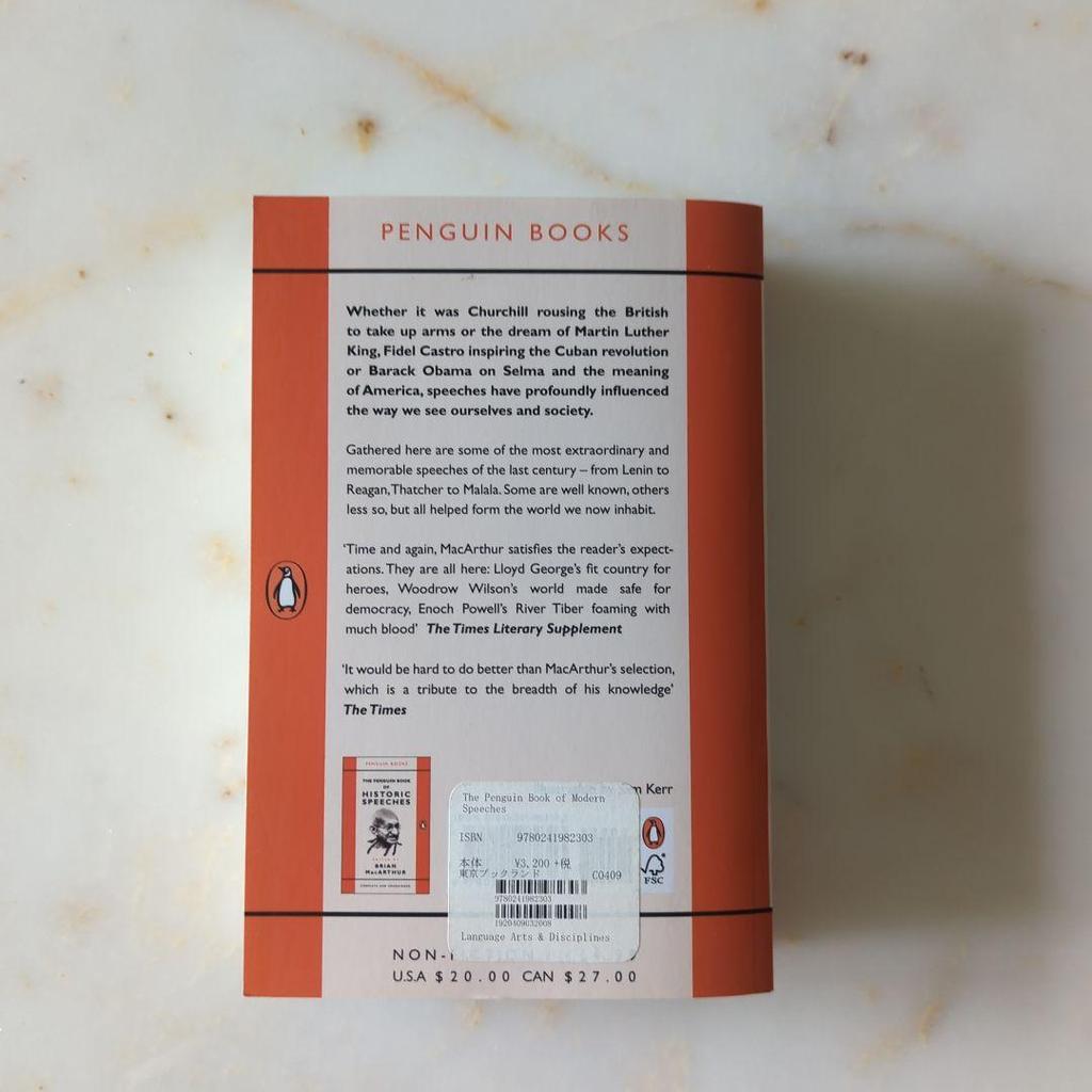 [USED] THE PENGUIN BOOK OF MODERN SPEECHES